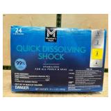 Quick Dissolving Pool Shock, 24 Pouches