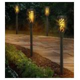 6 Solar Mini Tiki Torches