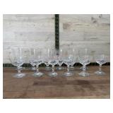 12 pieces of Etched stemware