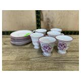 6- Czechoslovakia cups and saucers