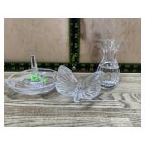 Waterford Butterfly, bud vase and ring holder