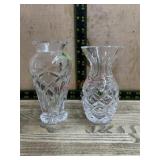 2 Waterford crystal 6 inch vases
