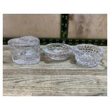3 pieces Waterford crystal ring box, ashtray and