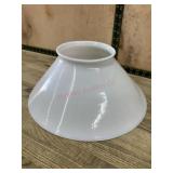 White hurricane lamp shade