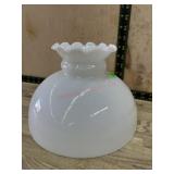 White hurricane lamp shade