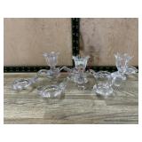 3- Cambridge glass arms double candlestick