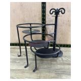 3 Section decorative wrought iron stand