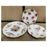 3- Limoge floral plates
