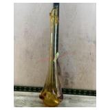 Amber Swung vase  14 inch tall