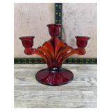 Ruby red candelabra