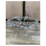 Heisey crystal crimped ruffled bowl