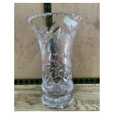 11 inch lead crystal floral vase