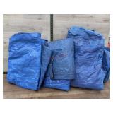 Three large tarps
