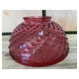 Cranberry hurricane lamp shade