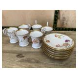 TV France cups and saucers set of 6
