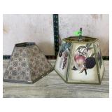 3 Vintage paper lamp shades