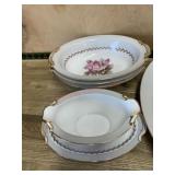6 Noritake Rosemont serving dishes  Platters,