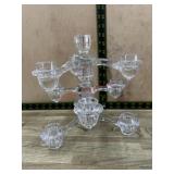 3-Cambridge 3 arm candelabra stacking arms