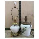 2- Vintage dresser lamps no shades