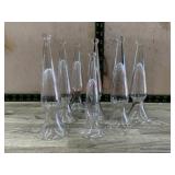 Scalloped edge bud vases 7 count