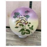 Purple and yellow hand painted hurricane lamp