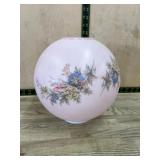 Pink hand painted hurricane lamp shade