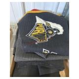 Flat of black felt and Purdue pennant