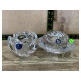 2- Pieces of Royal Copenhagen crystal candle
