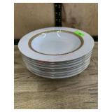 8- Retroneu Imperial gold trim soup bowls