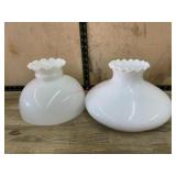 2- White hurricane light shades