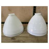 4- White glass lamp shades