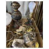 Flat of oil lamp parts