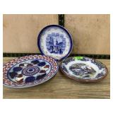 3- Antique decorator plates  Oriental, Dutch and