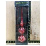 Red Waterford crystal tree topper