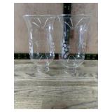 2 glass chimneys