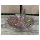 Anchor Hocking  Manhattan relish dish with pink