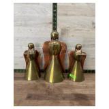 3- Brass Angel candle holders