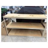 Three tier metal shelving 60 x 18 x 36