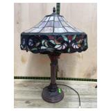 Tiffany style leaded glass table lamp