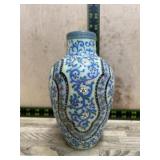 Blue and brown antique vase