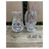 2- Waterford crystal 5 inch vases
