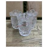 3- Waterford crystal jam or honey jars