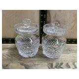 2- Waterford crystal Jam jars