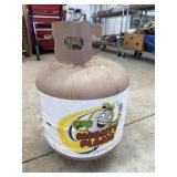 Partial full propane tank about a third of the