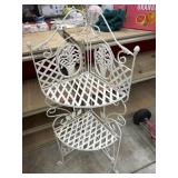 Decorative 3 tier plant stand- has rust