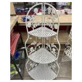 Decorative 3 tier plant stand- has rust