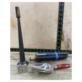 Antique childen blow horn, zippo flint case, 1-4