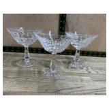 3- Waterford crystal Champagne coupes