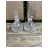 2- Waterford crystal perfume bottles with