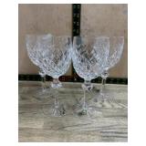 4- Waterford crystal Stemmed goblets
